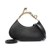 Grote Hobo Tas met Kattenhandvat Lanvin , Black , Dames