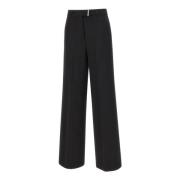 Zwarte Palazzo Stretch Crepe Broek Liu Jo , Black , Dames