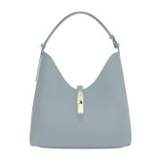 Lichtblauwe leren hobo tas wolk Furla , Blue , Dames