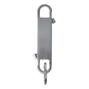 Geborstelde Zilveren Metalen Sleutelhanger Rick Owens , Gray , Heren