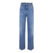 Blauwe hoge taille jeans met zakken Liu Jo , Blue , Dames