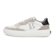 Leren Sneakers met Macro Logo Boggi Milano , Multicolor , Heren