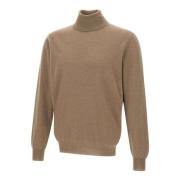 Bruine Wol Kasjmier Coltrui Sweater Filippo De Laurentiis , Brown , He...