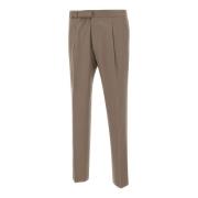 Wol & Kasjmier Flanellen Broek Briglia , Brown , Heren