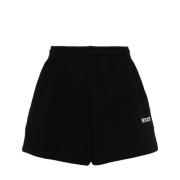 Hoge Taille Zwarte Katoenen Shorts met Logo Rotate Birger Christensen ...