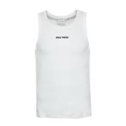 Geribbelde tanktop met geborduurd logo Daily Paper , White , Heren