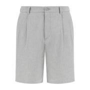 Katoenen Seersucker Bermuda Shorts Boggi Milano , Gray , Heren