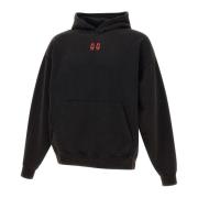 Heren Zwarte Sweatshirt met Capuchon 44 Label Group , Black , Heren