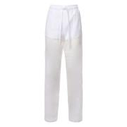 Witte Broek met Pantaloni Stijl Genny , White , Dames