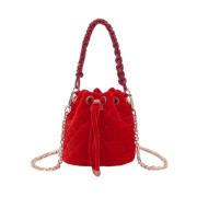 Velvet Rode Clutch La Carrie , Red , Dames