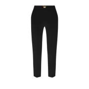 Stijlvolle Broek voor Vrouwen Elisabetta Franchi , Black , Dames