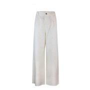 Witte Jeans met Strass Applicatie Liu Jo , White , Dames