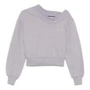 Casual Sweatshirt met Ronde Hals The Attico , Beige , Dames