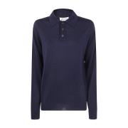 Klassieke Polo Shirt voor Mannen Maison Margiela , Blue , Dames