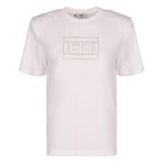 Gesso T-shirt voor vrouwen Elisabetta Franchi , Pink , Dames