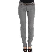 Chique Grijze Casual Katoenen Broek Ermanno Scervino , Gray , Dames