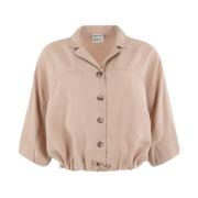 Korte Mouw Blouse Moscow , Beige , Dames