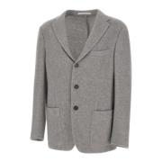 Grijze Wol Kasjmier Blazer Zachte Jas Eleventy , Gray , Heren