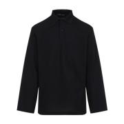 Polo Shirt met Lange Mouwen Balenciaga , Black , Heren