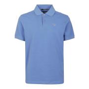 Olijf Piqué Polo Shirt Barbour , Blue , Heren