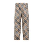 Sand Check Broek Burberry , Multicolor , Heren