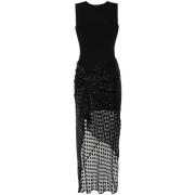 Jurk met Stippen en Gedrapeerd Effect Givenchy , Black , Dames