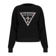 Zwarte Sweater Collectie Guess , Black , Dames