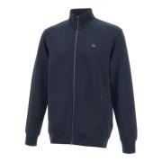 Blauwe Katoenen Sweatshirt met Volledige Rits Hugo Boss , Blue , Heren