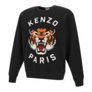 Lucky Tiger Zwarte Sweater Kenzo , Black , Heren