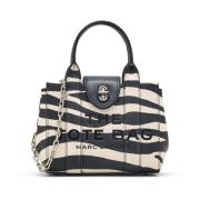 Zebra Turnlock Mini Tote Tas Marc Jacobs , Black , Dames