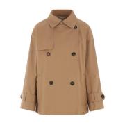 Bruine dubbelrijige trenchcoat Max Mara , Brown , Dames