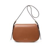 Leren Schoudertas Lydia Flap Michael Kors , Brown , Dames