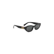 Donkergrijze Glimpse Zonnebril Miu Miu , Black , Dames