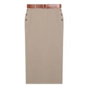 Korte potloodrok Moschino , Beige , Dames