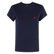 Casual Katoenen T-shirt Polo Ralph Lauren , Blue , Dames