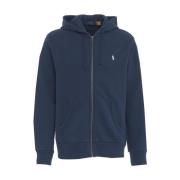 Blauwe Zip Hoodie Casual Stijl Ss25 Polo Ralph Lauren , Blue , Heren