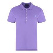 Slim Fit Cotton-Piqué Polo Shirt Polo Ralph Lauren , Purple , Dames