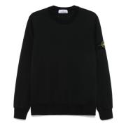 Casual Hooded Sweatshirt voor mannen Stone Island , Black , Heren