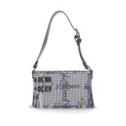 Zwarte Katoenen Schoudertas met Ruitpatroon Vivienne Westwood , Black ...