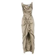 Groene Viscose Jurk met Voor Detail Vivienne Westwood , Green , Dames