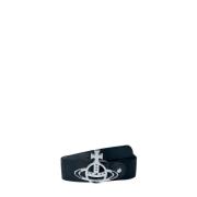 Geborduurde Webbing Riem Vivienne Westwood , Black , Heren