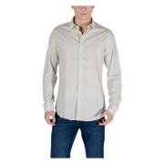 Lente/Zomer Lange Mouw Shirt Armani Exchange , Beige , Heren