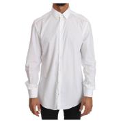 Elegant Slim Fit Overhemd Dolce & Gabbana , White , Heren