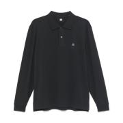 Geborduurd Logo Polo Shirt C.p. Company , Gray , Heren