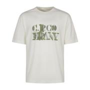 Korte Mouw Jersey T-shirts C.p. Company , White , Heren