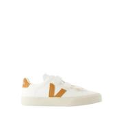 Witte Leren Logo Sneakers Veja , White , Dames