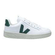 Witte Groene Leren Suède Sneakers Veja , White , Heren