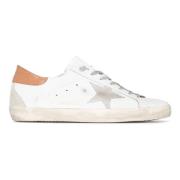 Leren Ster Suede Hak Sneakers Golden Goose , White , Heren