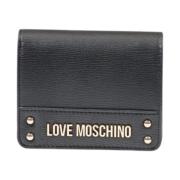 Lente/Zomer Damesportemonnee Love Moschino , Black , Dames