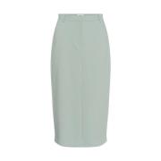 Zilverblauwe Lange Pencil Rok Soaked in Luxury , Blue , Dames